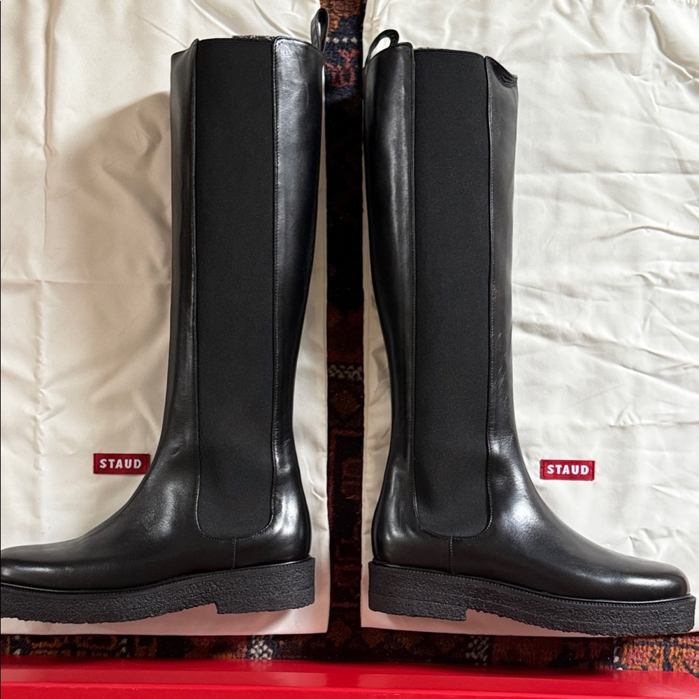 STAUD Palamino Black Tall Boots